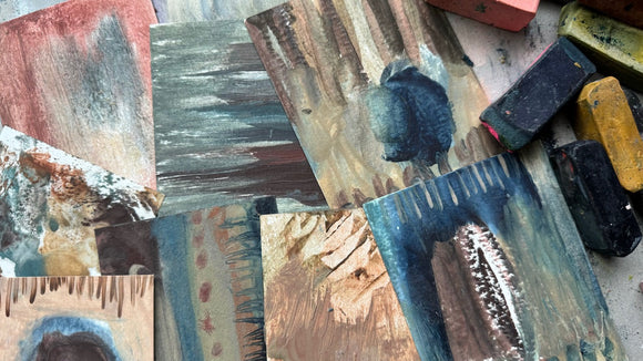 {VIDEO} INK + WAX Technique Swatch Cards and Sketchbook Journals!