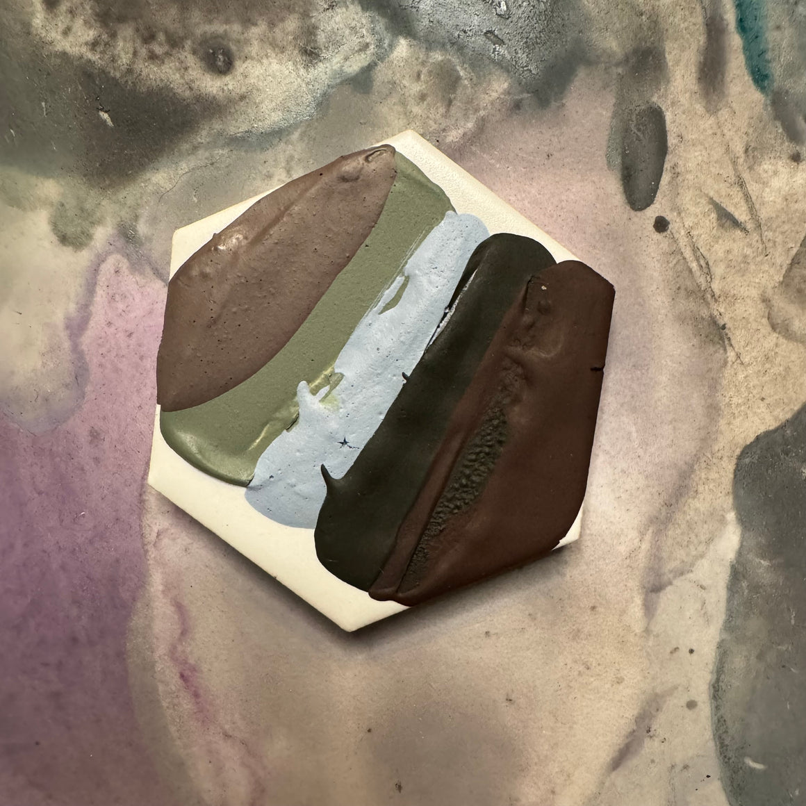 #tracibautistaCOLOR ~ {OCEAN WHISPER} handcrafted watercolors XL swatch mini tile