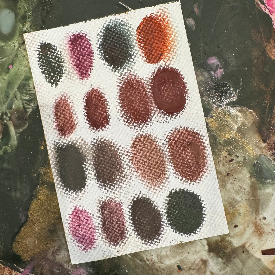 #tracibautistaCOLOR WAX MONOPRINT BARS ~ WINTER landscapes {7-set}