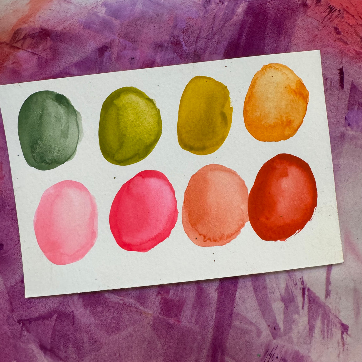 #tracibautistaCOLOR ~ WILD*flower artisanal mini XL swatch tile