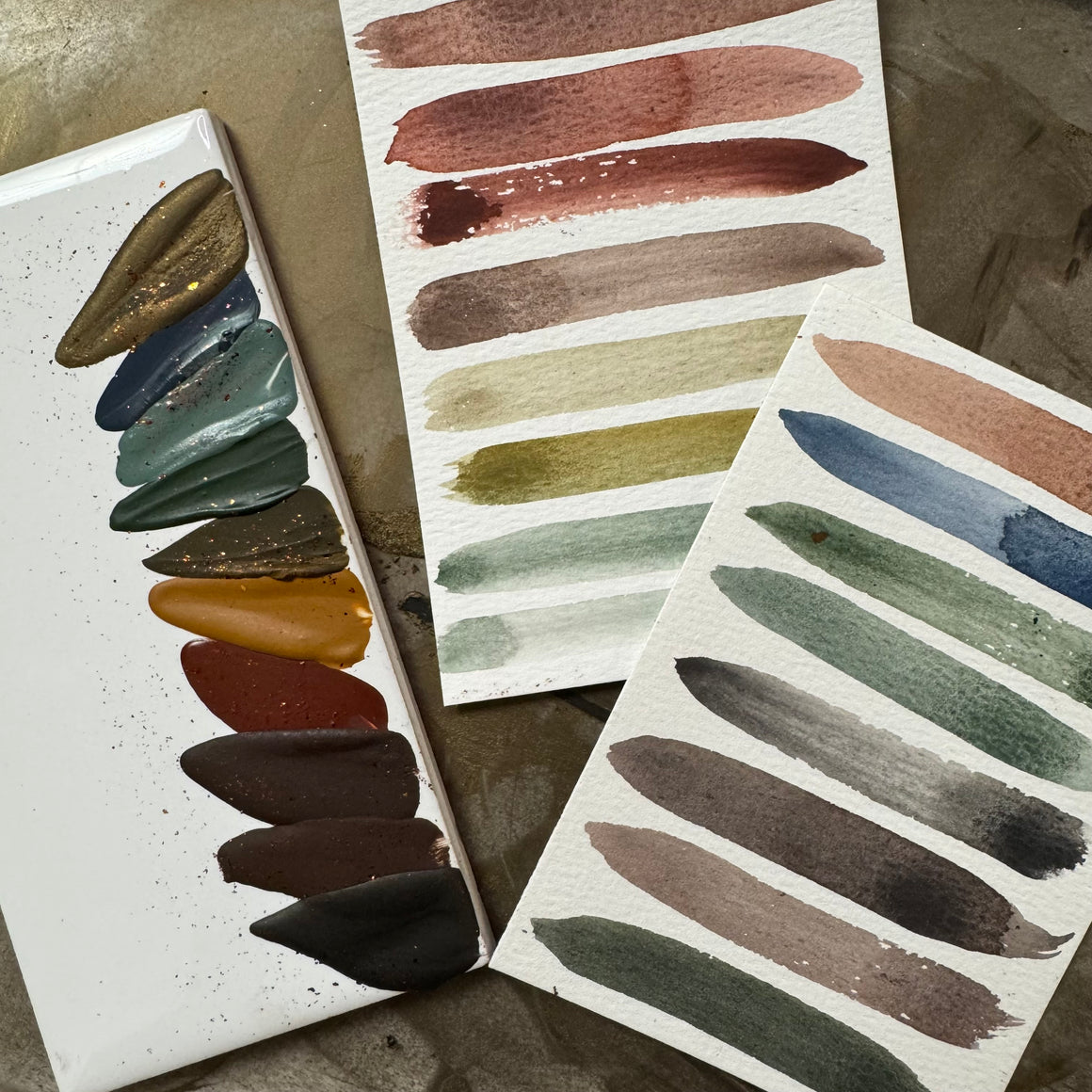 #tracibautistaCOLOR ~ WILD TERRAIN artisanal watercolor XL tile