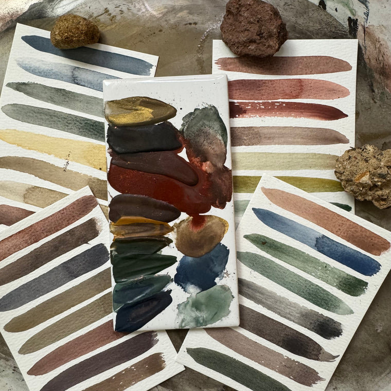 #tracibautistaCOLOR ~ WILD TERRAIN artisanal watercolor XL tile