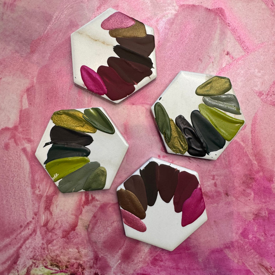 #tracibautistaCOLOR LUMINOUS WINTER botanicals handcrafted watercolors mini collection {travel swatch tile 2-set}