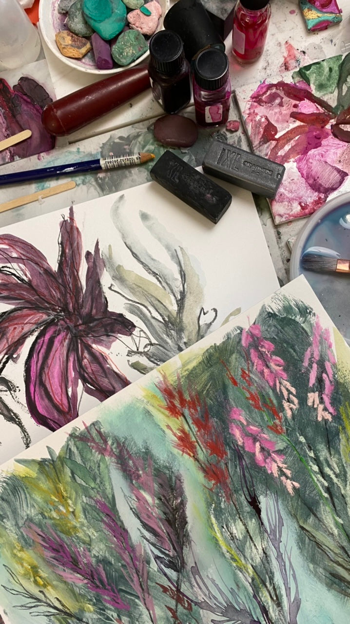 WILD BLOOMS: mixed media workshop