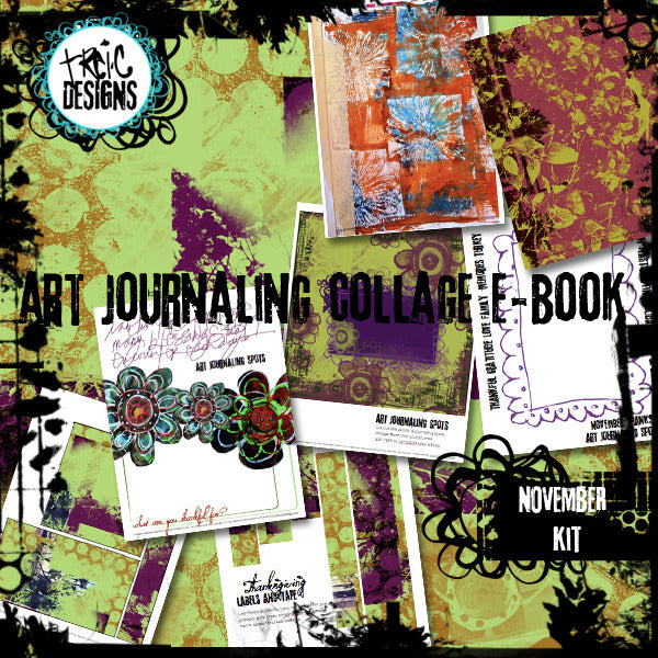 November art journaling e-book + digital collage kit