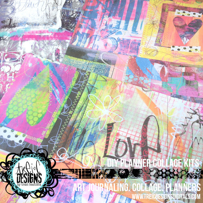 art.journal.PLAY DIY planner kit + stencil by traci bautista