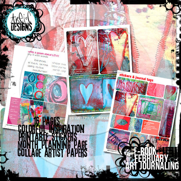 February art journaling printable workbook
