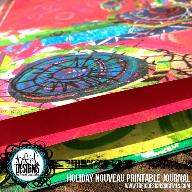 holiday NOUVEAU printable art journal