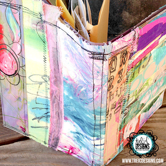 collage PLAY art quilt handmade art journal