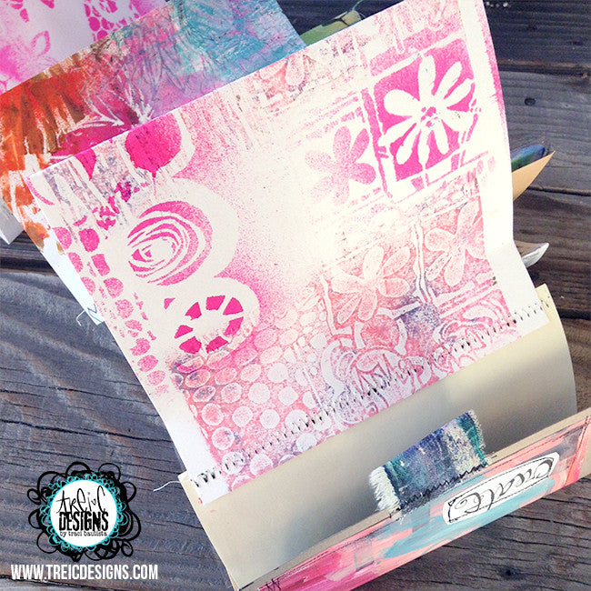 create FLORAL art quilt handmade journal