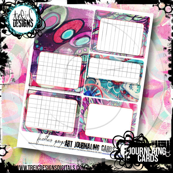 featherPOP art journaling cards