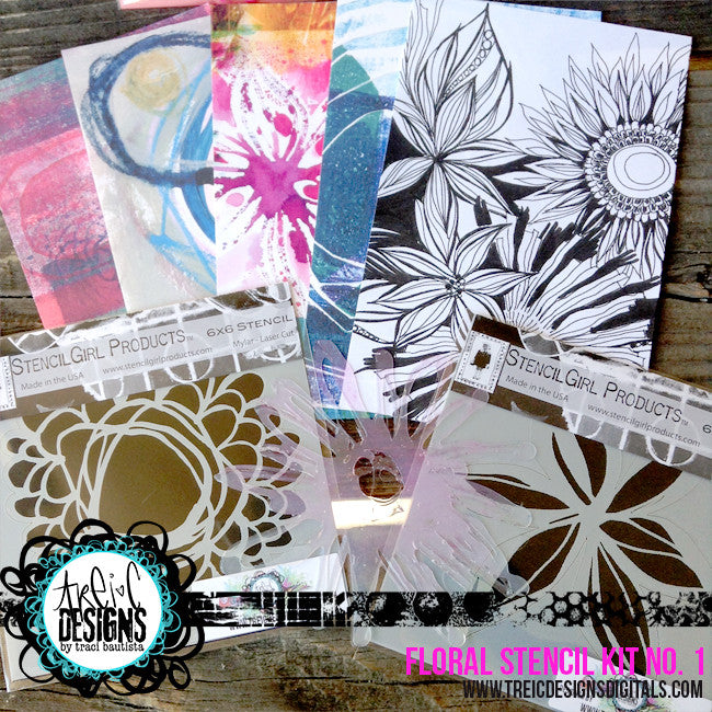 FLORAL stencil kit no. 1 + live stream