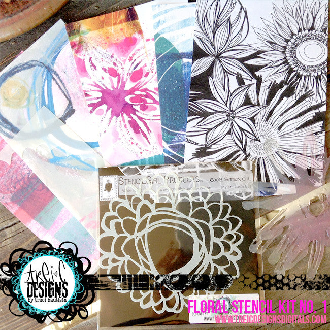 FLORAL stencil kit no. 1 + live stream