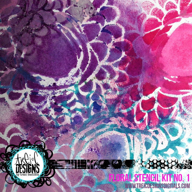 FLORAL stencil kit no. 1 + live stream