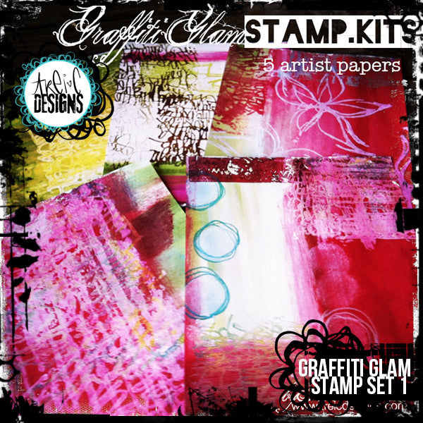 graffiti GLAM stamp set #1