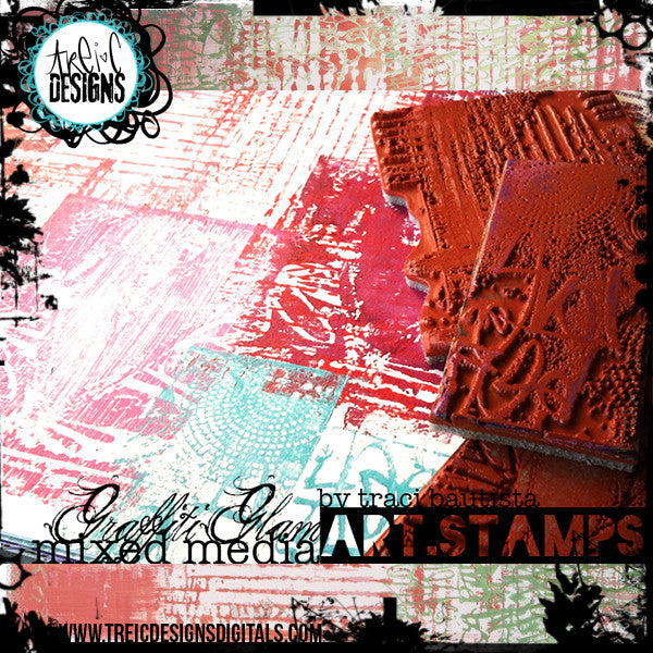 graffiti GLAM stamp set #1