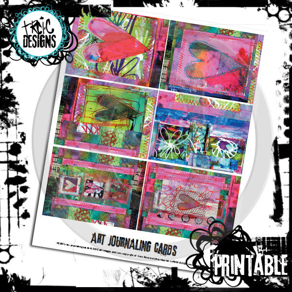 HEARTS art journaling cards