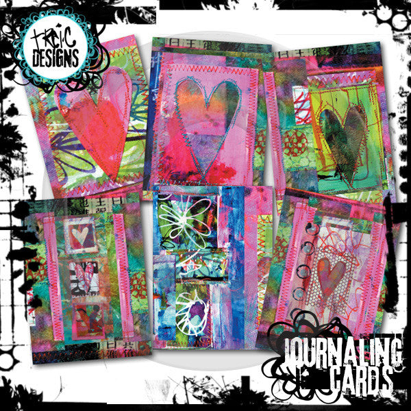 HEARTS art journaling cards
