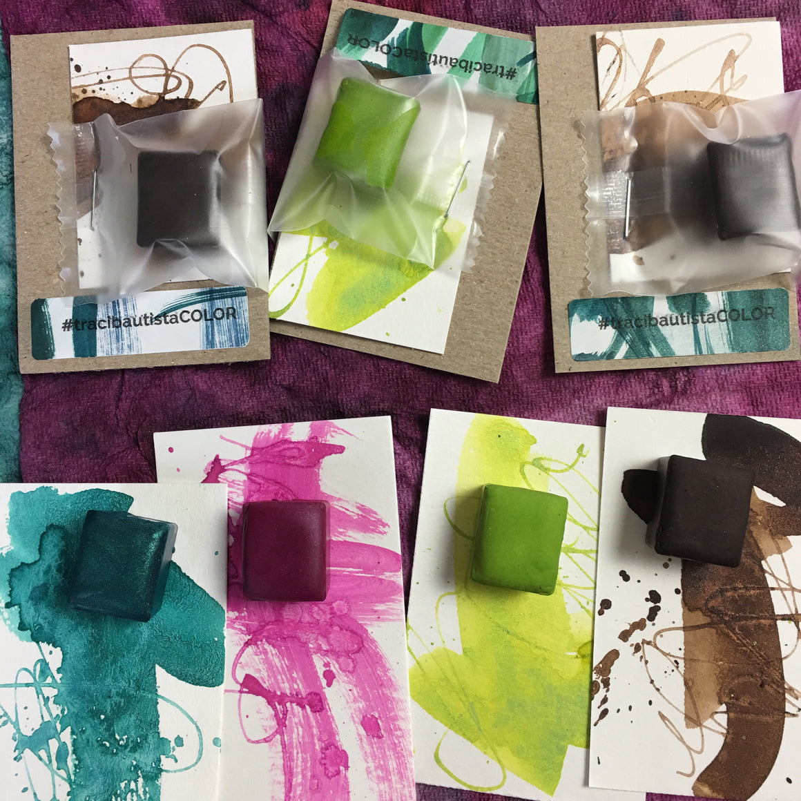 #tracibautistaCOLOR ~ C7.alchemy{luster} artisanal watercolor collection TOURMALINE