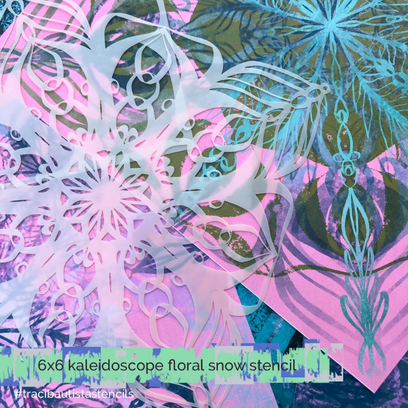 KALEIDOSCOPE floral snow stencil bundle ONLY