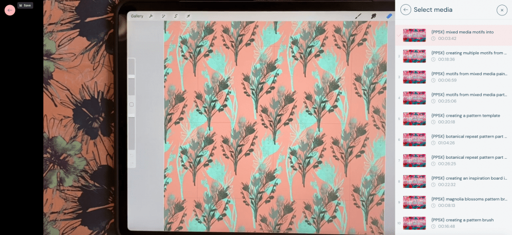 PROCREATE PATTERN workshop BUNDLE