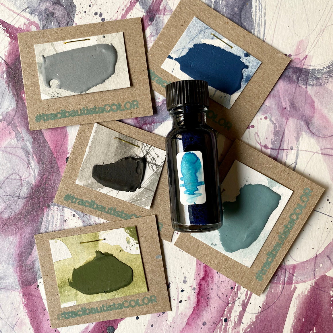 #tracibautistaCOLOR ~ BYRON BAY watercolor dot card & ink set