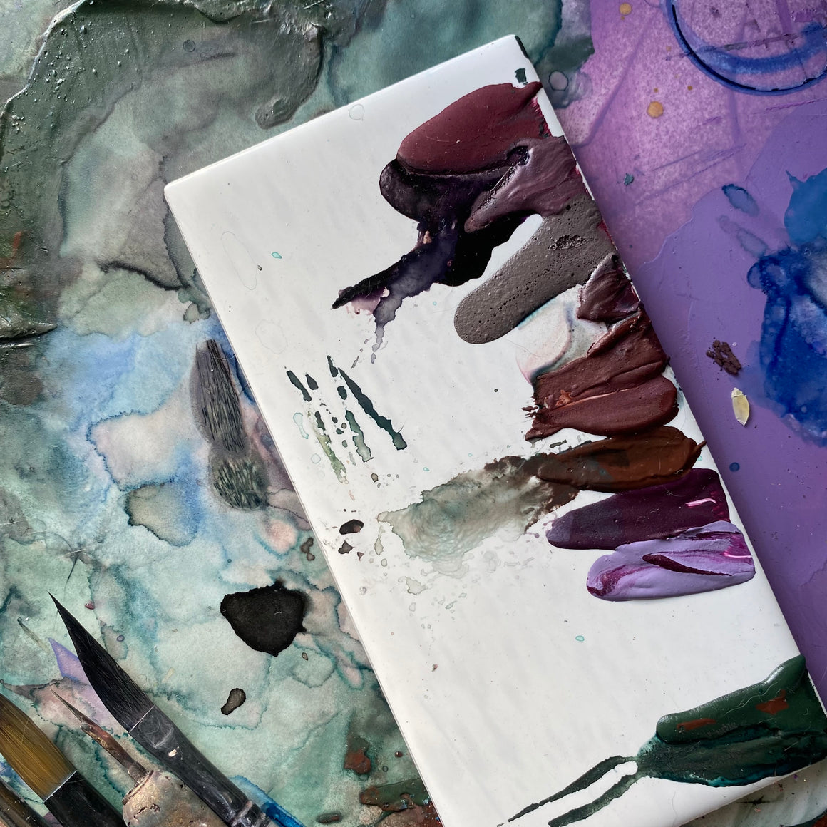 #tracibautistaCOLOR ~ {LANIKAI} handcrafted watercolor swatch tile