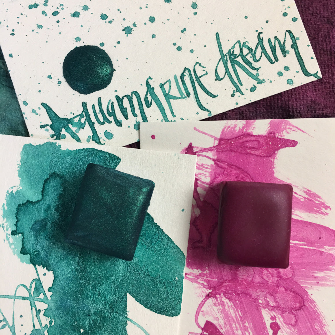 #tracibautistaCOLOR ~ C7.alchemy{luster} artisanal watercolor collection TOURMALINE