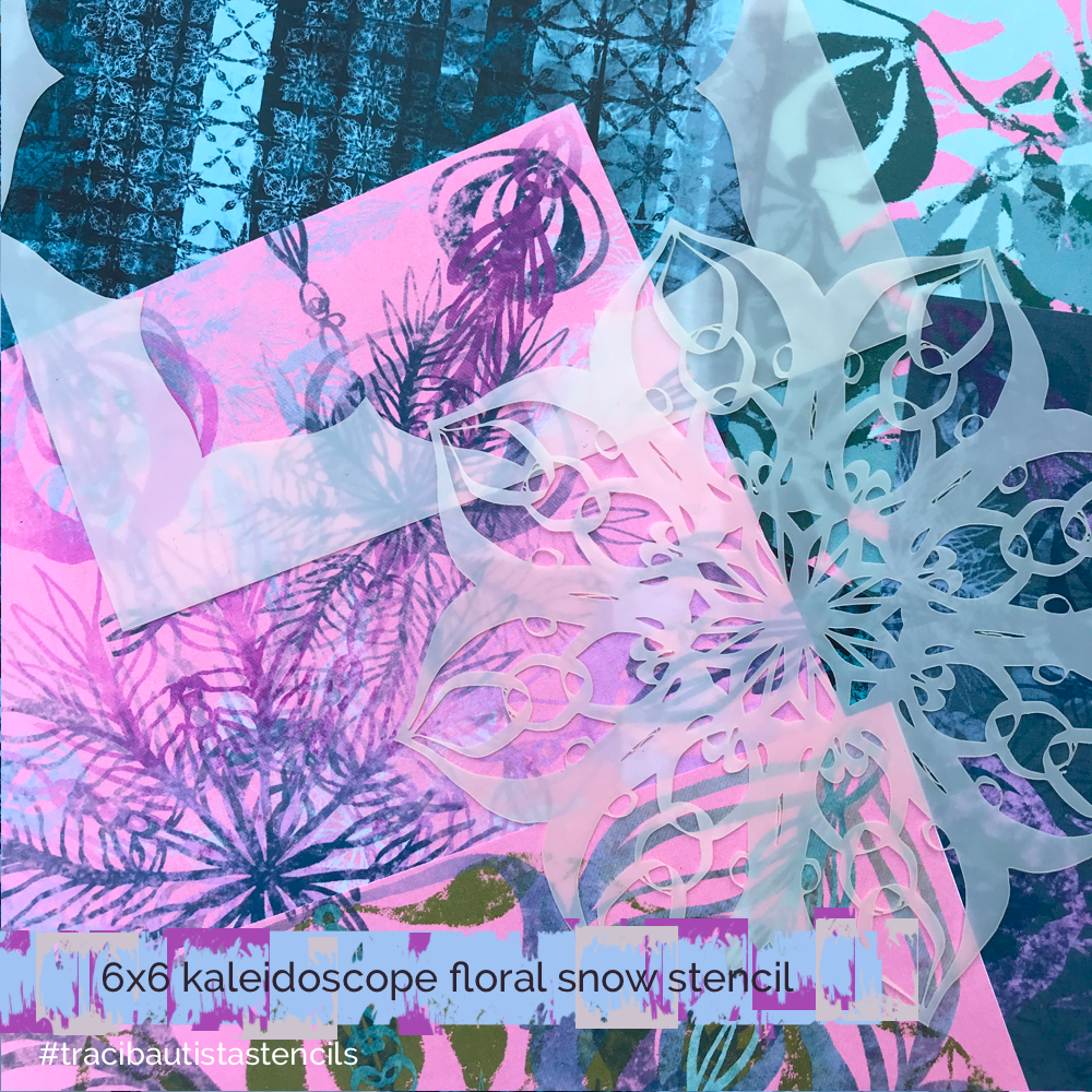 KALEIDOSCOPE floral snow stencil bundle ONLY