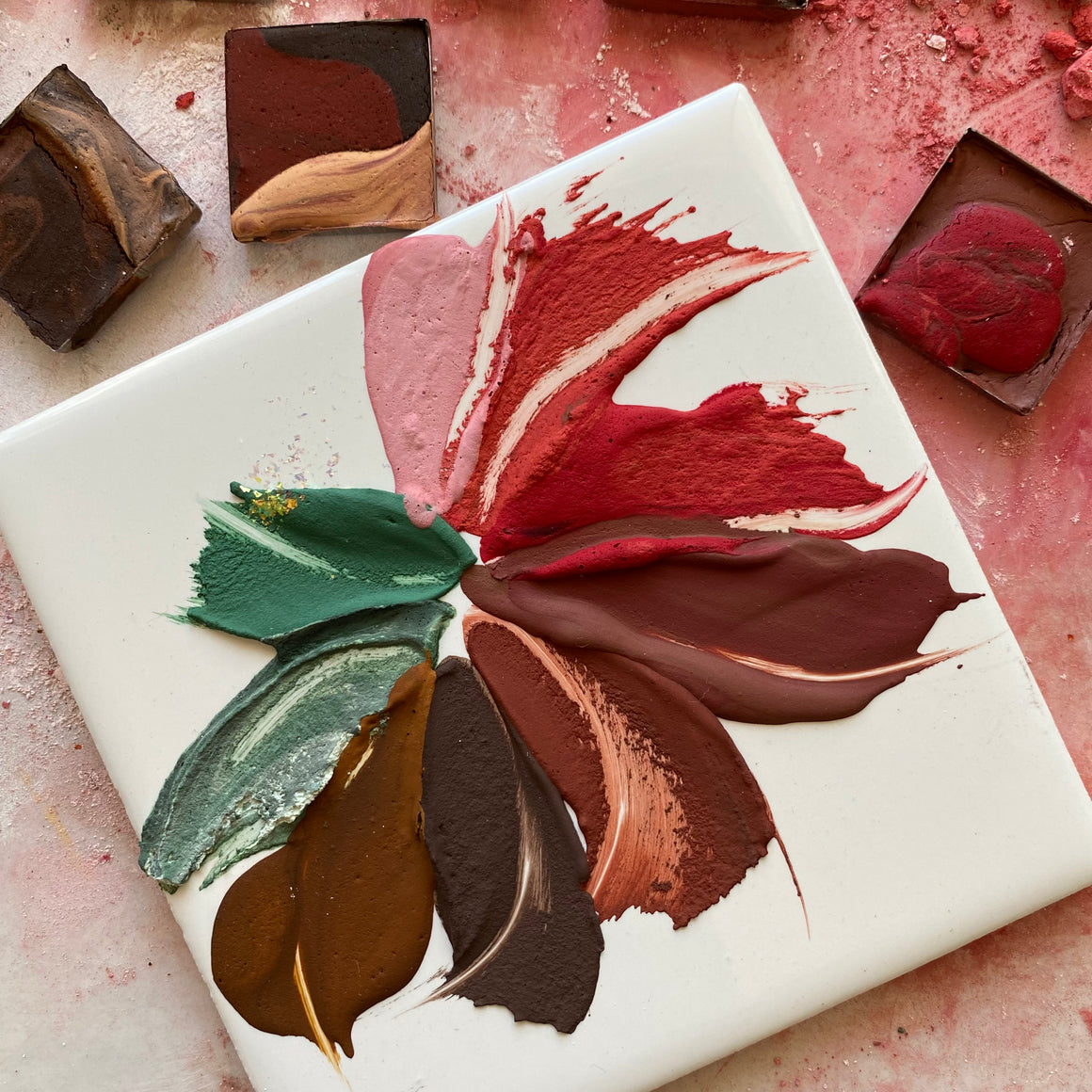 #tracibautistaCOLOR ~ WILD BLOOMS watercolor XL swatch tile