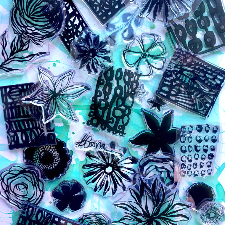 FLORAL + prints stamp grab bag