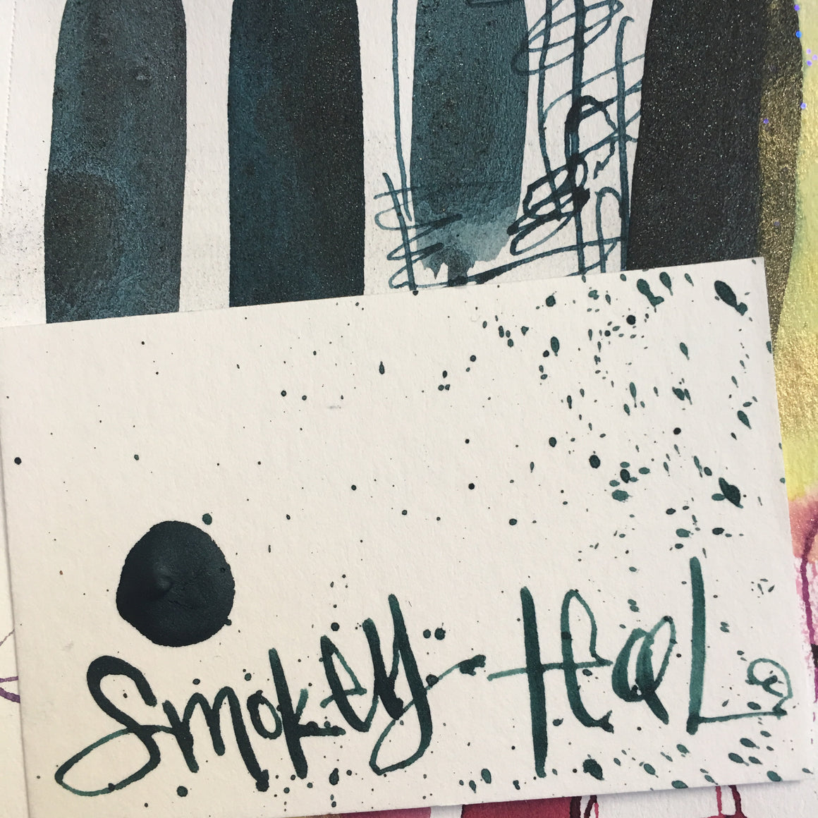 #tracibautistaCOLOR ~ shadows + sage watercolor sample dot cards