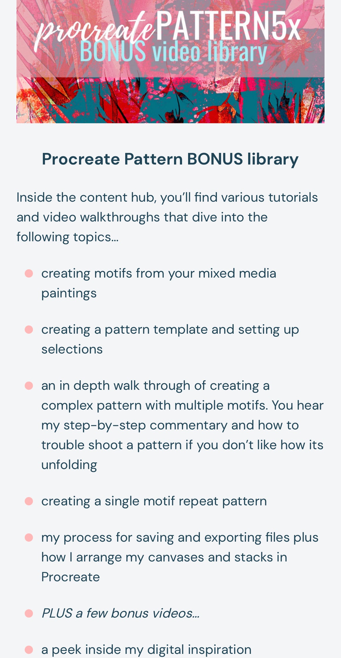 PROCREATE PATTERN workshop BUNDLE