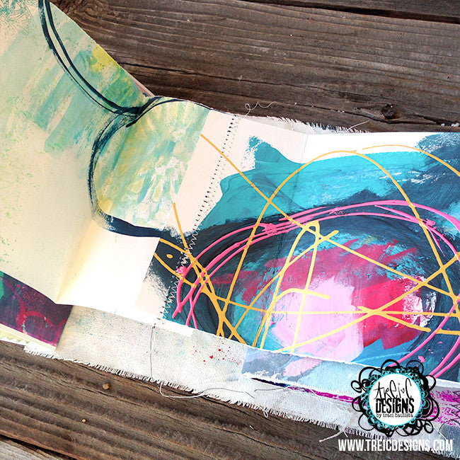 imagine art quilt handmade art journal