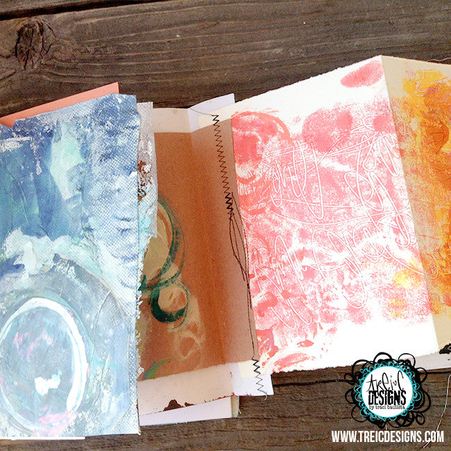 imagine blue collage quilt handmade art journal