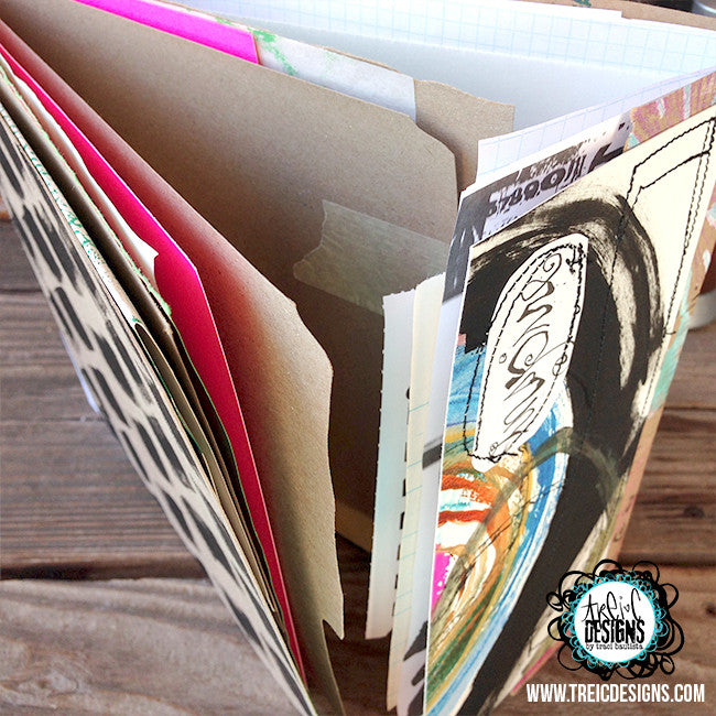 INSPIRE creativity triptych handmade art journal