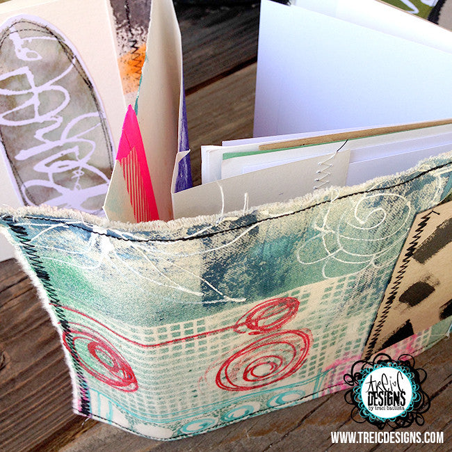 LILY fabric handmade art quilt journal