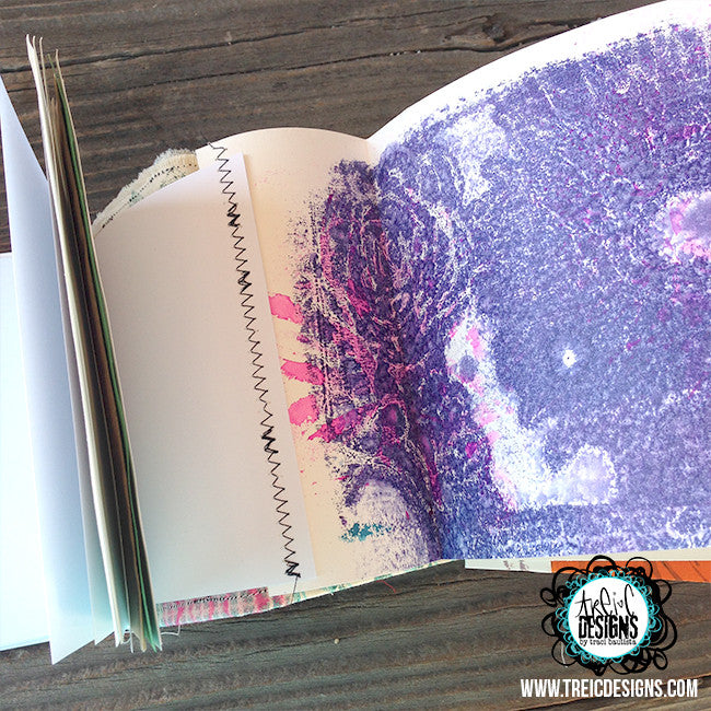 LILY fabric handmade art quilt journal