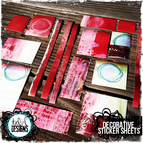 red sticker sheet set