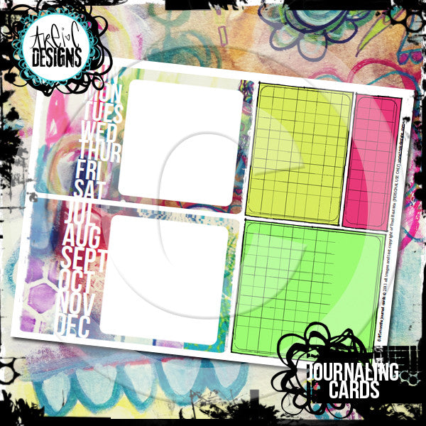 days+months journaling cards